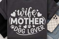 Wife Mother Dog Lover Svg, Dog Lover Svg, Dog Mom Svg. Product Image 6