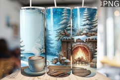 Christmas Watercolor Tumbler Wrap - Christmas PNG Design Product Image 1