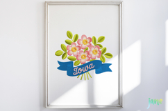 USA State Flowers Embroidery Clipart Product Image 5