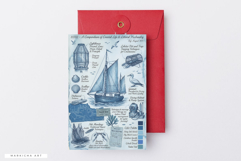 Summer Coastal Junk Journal Pages Product Image 5
