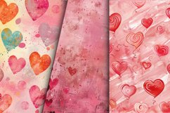 Dreamy Alcohol Ink &amp; Sparkling Hearts Digital Paper Bundle Product Image 5