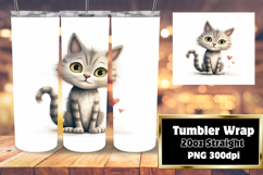 ARTISTIC 20oz Tumbler Design for Gifts , Cute Cat Product Image 1