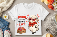 I Wool Always Love Ewe Sheep Valentine PNG Design Product Image 2