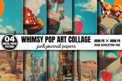 Whimsy Pop Art Collage Journal Patterns PNG Product Image 1