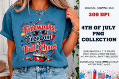 Fireworks Freedom Chaos PNG | Sublimation DTF Product Image 5