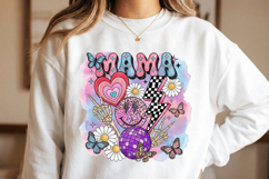 retro mama disco ball PNG sublimation | Mother's Day PNG T-S Product Image 5