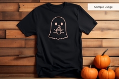 Ghost Holding Drink SVG, Halloween Ghost SVG Product Image 5