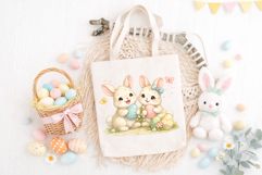 Cute Easter Bunny Clipart 4 Spring PNG SVG JPG Product Image 5