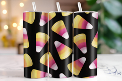 Candy Corn Tumbler Wrap | Sublimation | Tumblers Product Image 1