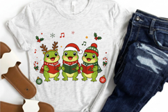 Cute Christmas Frog Carolers PNG, Singing Frogs Christmas Product Image 4