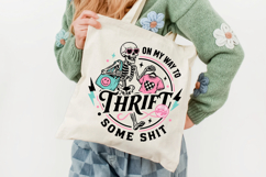 Thrifting Skeleton PNG, Funny Thrift Store Lover Retro Product Image 5