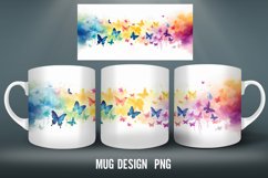 Rainbow Butterflies Mug Sublimation Product Image 5
