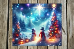 Snowman | Christmas Skinny tumbler sublimation design PLUS Product Image 5