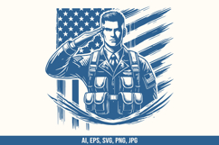 Patriotic Soldier Vector SVG Bundle Product Image 6