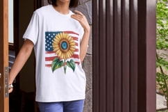 Stars, Stripes &amp; Sunflowers Patriotic Bloom PNG Pack Product Image 5
