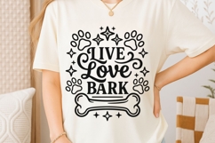 Live Love Bark Svg, Dog Mom Svg, Dog Lover Svg, Fur Mama Svg Product Image 6