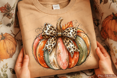 fall pumpkin png,pumpkin png,leopard bow pumpkin,boho fall Product Image 6