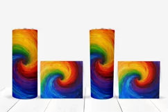 Colorful Tumbler Sublimation, Rainbow Swirl Tumbler Designs Product Image 5