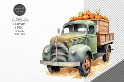 Autumn clipart, Truck clipart, Fall clipart Product Image 1