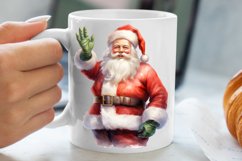 Watercolor Santa Claus Sublimation Clipart, Santa PNG Product Image 5