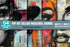 Pop Art Collage Magazines Journal Paper PNG Bundle Product Image 5