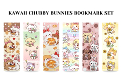 Kawaii Chubby Bunnies Bookmark Set,Cute Rabbit Page Markers Product Image 5