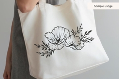 Hand Drawn Poppy Floral Arrangement SVG Product Image 5