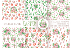 Easter traditions watercolor set. Happy Easter! Product Image 5
