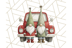 Vintage Truck Christmas Gnomes Clipart PNG, Cute Gnome Png Product Image 5