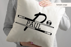 Billiards Split Monogram SVG Bundle AZ | Pool Cue &amp; 9 Ball Product Image 5