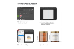 Amber Glass Jar - 4OZ With Editable Lid - PSD Mockup Product Image 5