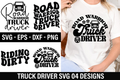 Truck Driver SVG Design - Road warrior truck driver Product Image 1