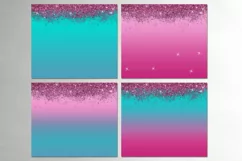 Glitter Pink & Blue | 18 Skinny Tumbler Sublimation designs Product Image 5