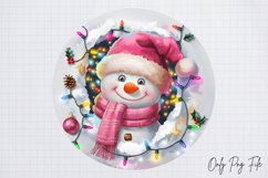 3D Pink Christmas Ornament Break clipart png Product Image 1