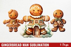 Gingerbread Man Sublimation Clipart Product Image 1
