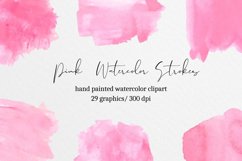 Pink watercolor splash clipart, Pink watercolors Product Image 1