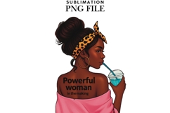 Motivational Melanin woman Sublimation PNG, Graphic Illustra Product Image 1