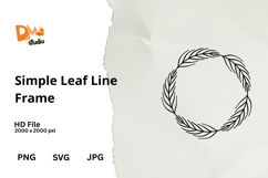 Simple Leaf Line Frame Product Image 1