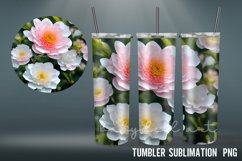 3D Tumbler wrap| Flowers Tumbler Sublimation 20 oz Product Image 5