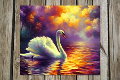 Swan | 8 impressiomism skinny tumbler Sublimation designs Product Image 5
