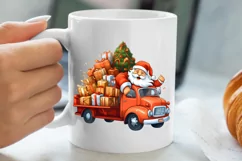 Christmas Truck Sublimation Clipart, Christmas Truck Clipart Product Image 5