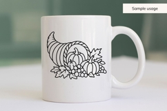 Hand Drawn Fall Cornucopia Harvest SVG Product Image 5