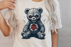 Scary Halloween Teddy Bear Tshirt Design Product Image 5