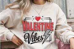 Valentine Vibes PNG | Retro Valentine Lightning Bolt PNG Product Image 2