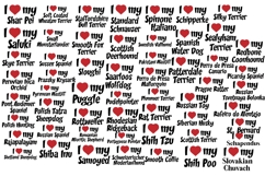 56 Dog Logo Vector I Love My Dog Text Product Image 1