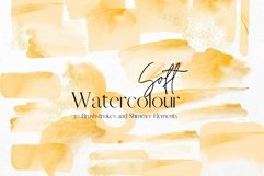 Orange Soft Watercolour Brushstrokes Product Image 1