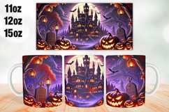 Halloween House Mug Wrap Sublimation 11oz, 12oz, 15oz Product Image 1