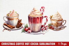 Christmas Coffee Hot Cocoa Sublimation Clipart Product Image 1