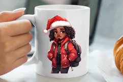 Christmas Little Girl Clipart Sublimation, Christmas PNG Product Image 5