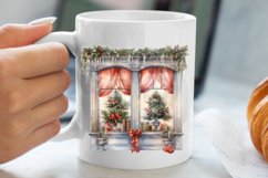 Christmas Window Sublimation Clipart, Christmas Window Product Image 5